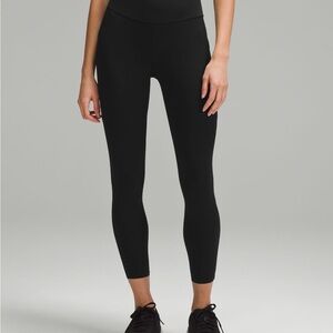 Lululemon fast and free high-rise 25” Black Leggings size 4
